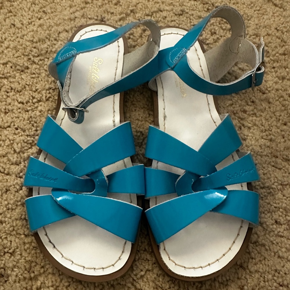 The Salt Water Sandal by Hoy Teal + Aqua Blue